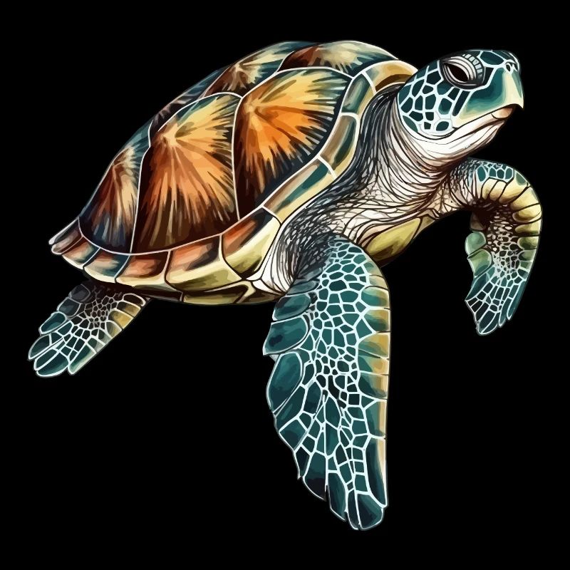 Turtle Underwater Design for Divers