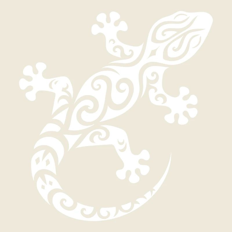 Gecko bébé tribal dans le style de tatouage