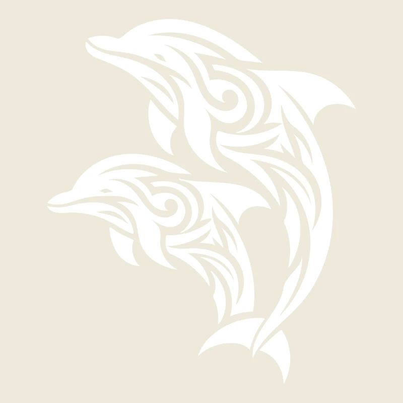 Bottlenose dolphin Tribal Tattoo Jumping Dolphins