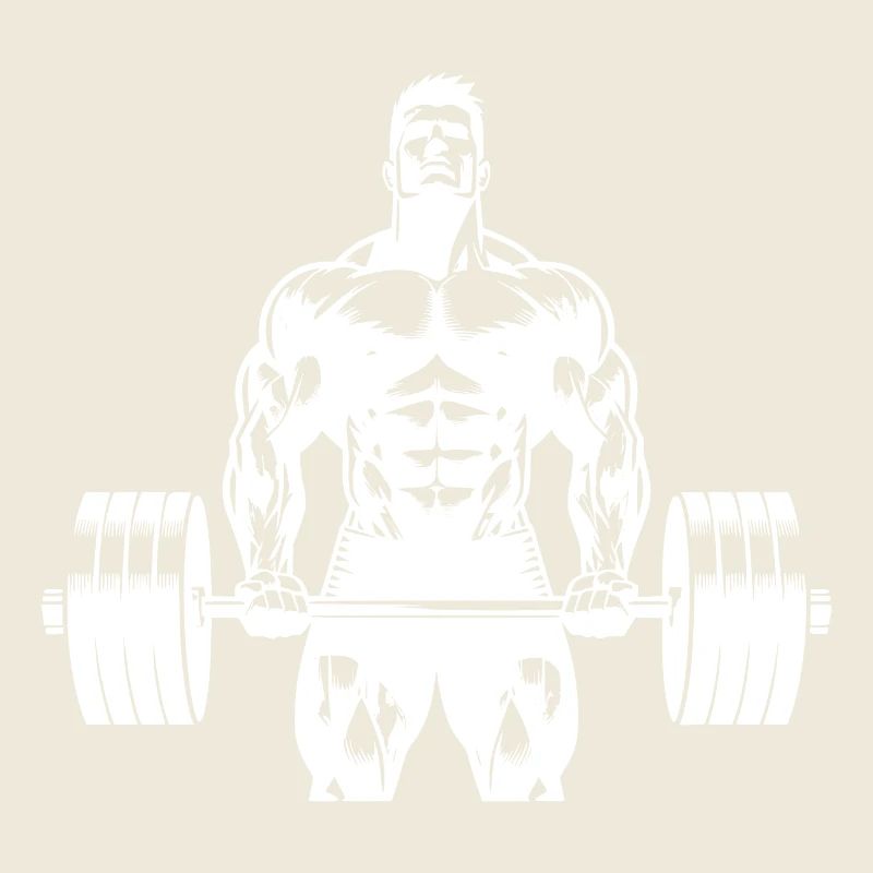 Ambitionierter ehrgeiziger Athlet mit Langhantel