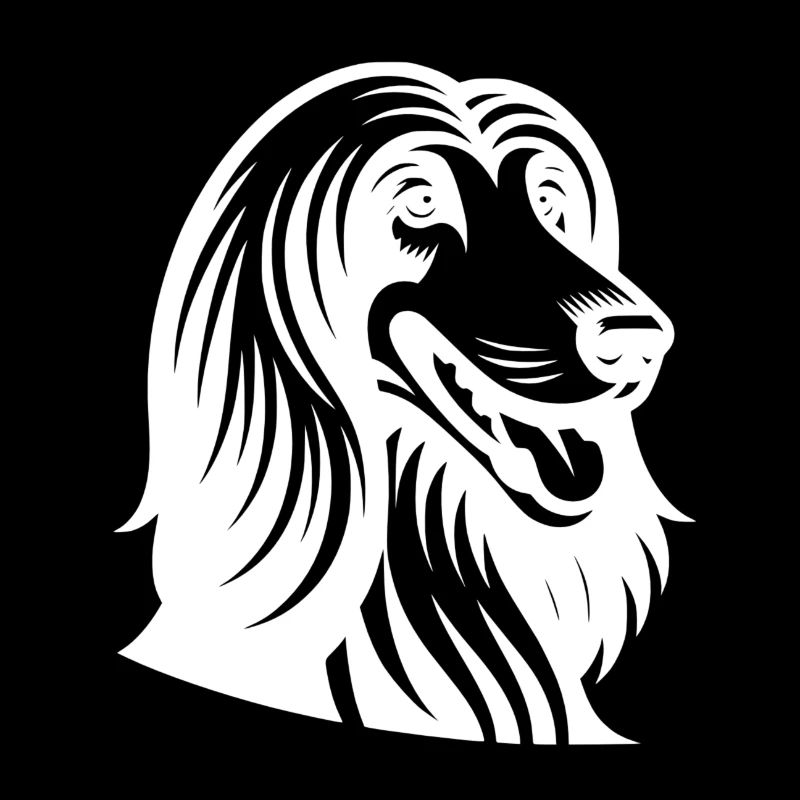 Loyal Dog Afghan Hound Portrait