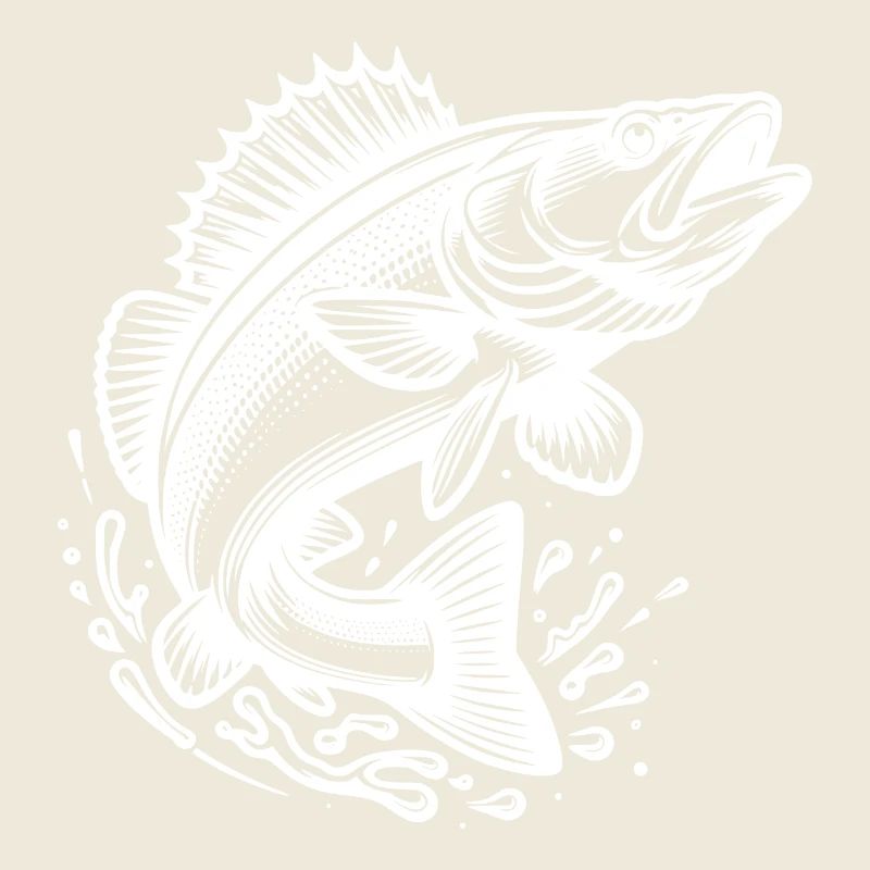 Springender Zander Fisch