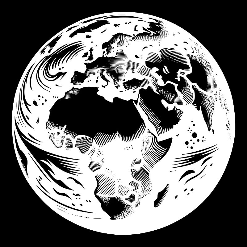 Terre Continents Afrique Europe vue de l’espace