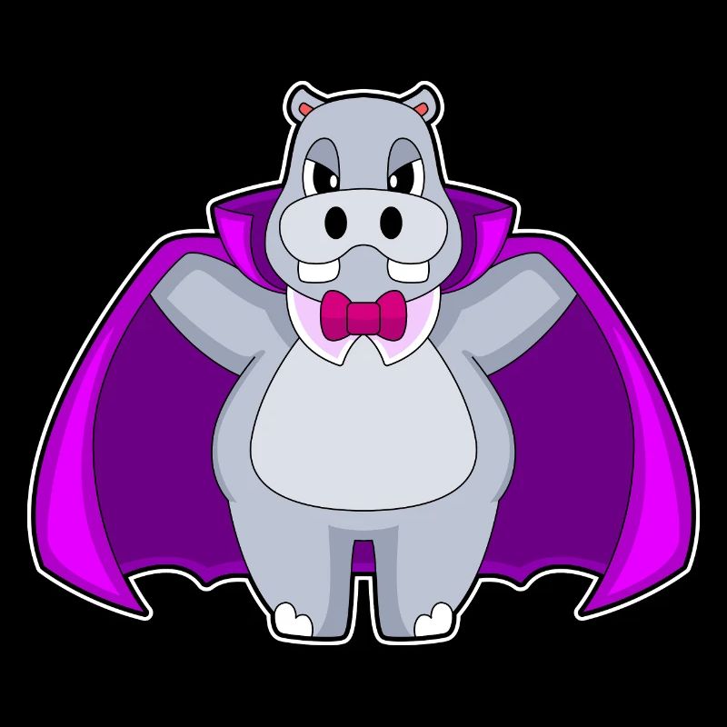 Hippopotamus Halloween Vampire