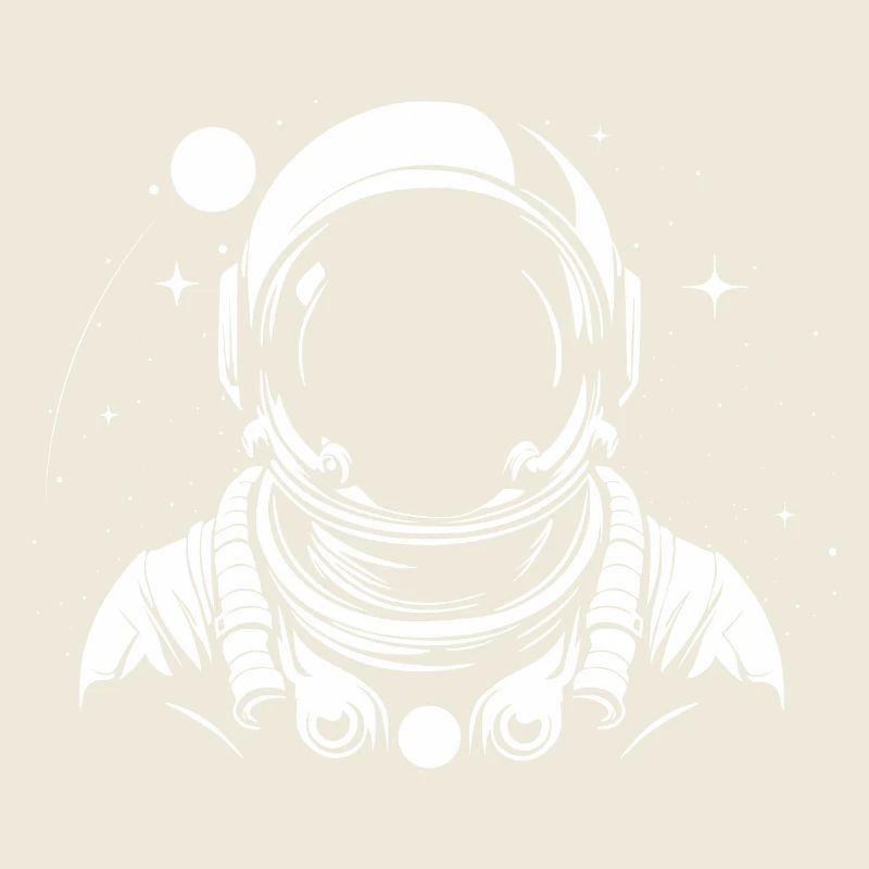 Astronaut schwarz-weiß
