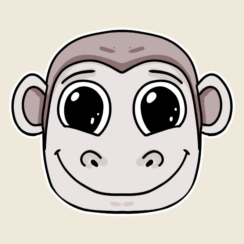 Affe Kopf Tier