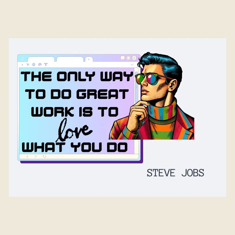 Aimez ce que vous faites – Retro Pop Art Design