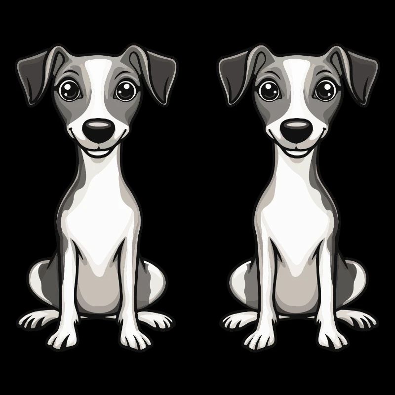 Whippet Hund Comic