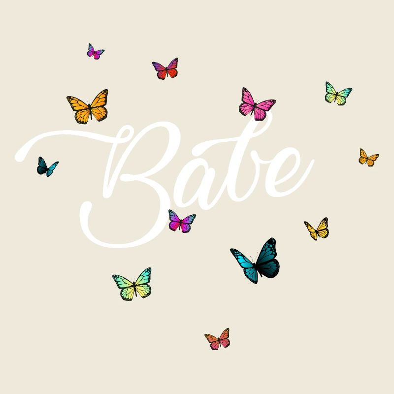 Babe butterfly pattern on dark background