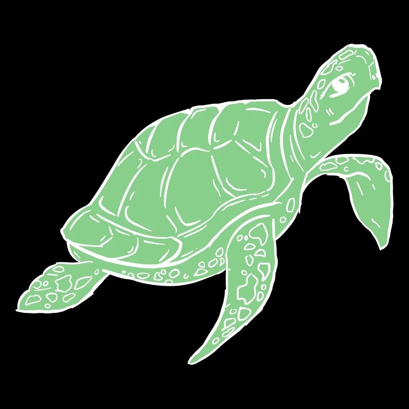 Green Sea Turtle Ocean Illustration