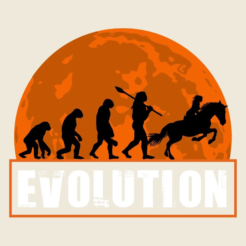 Évolution des courses hippiques, jockey équestre, coucher de soleil