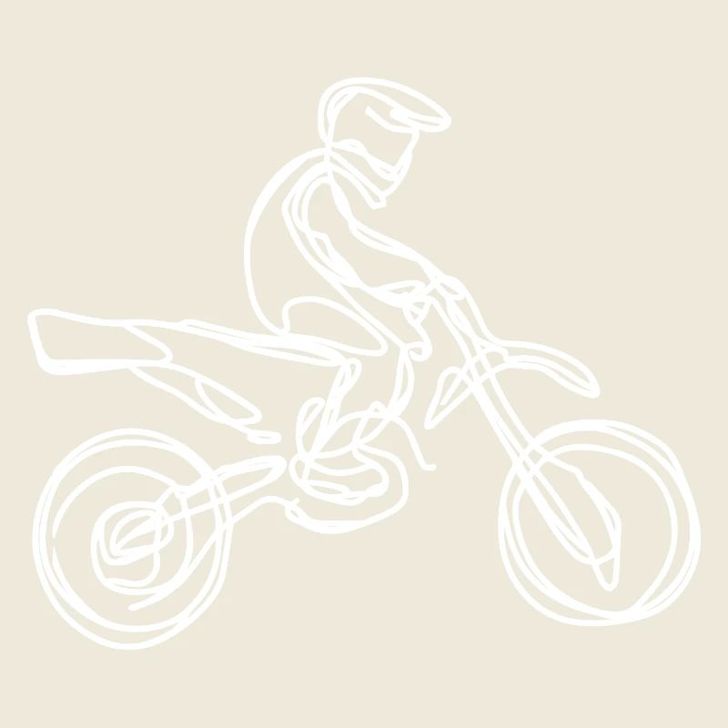 Motocross Rider Drawing