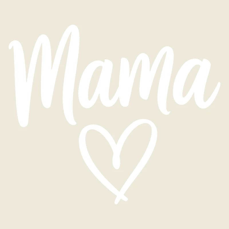 Mama Heart Script Logo