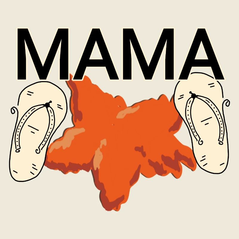 Mama am Strand