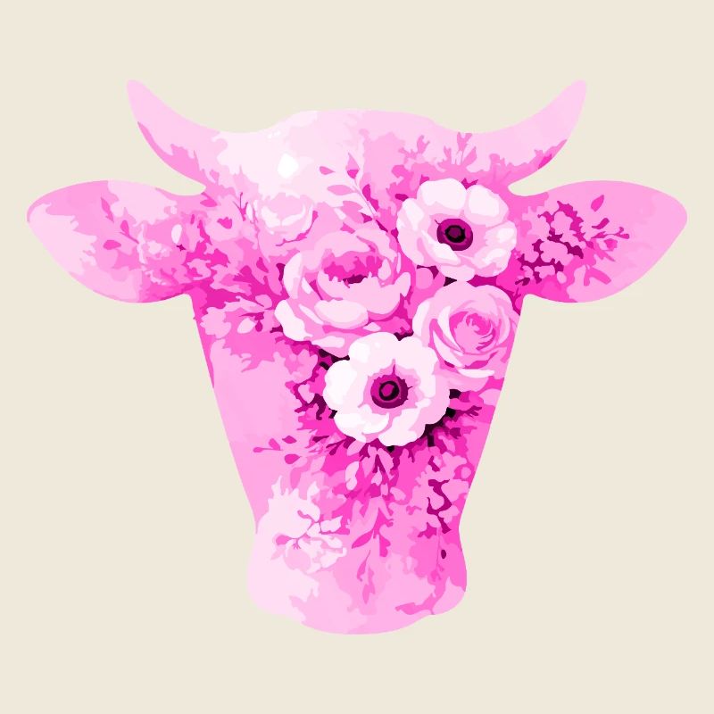 Fleurs en forme de vache