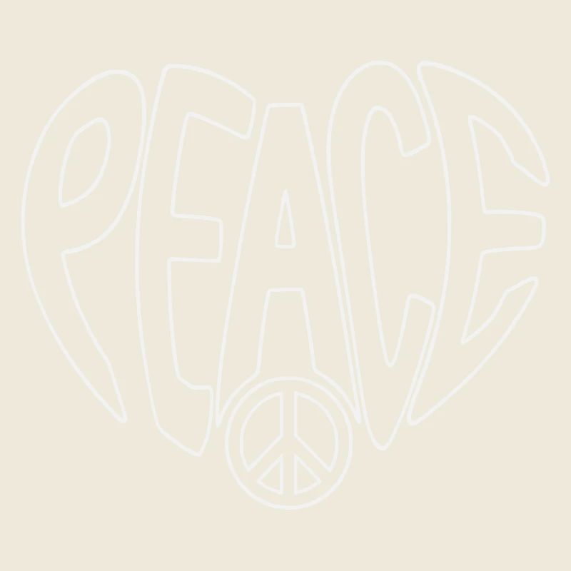 Peace Herz mit Peacezeichen