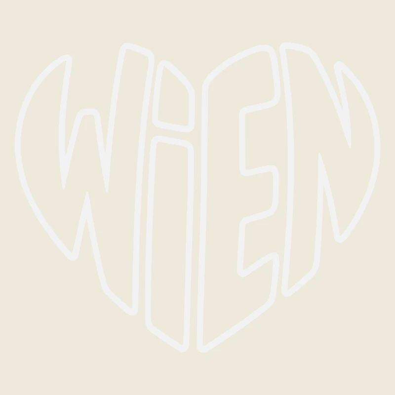 Vienna Outline Heart Lettering Design