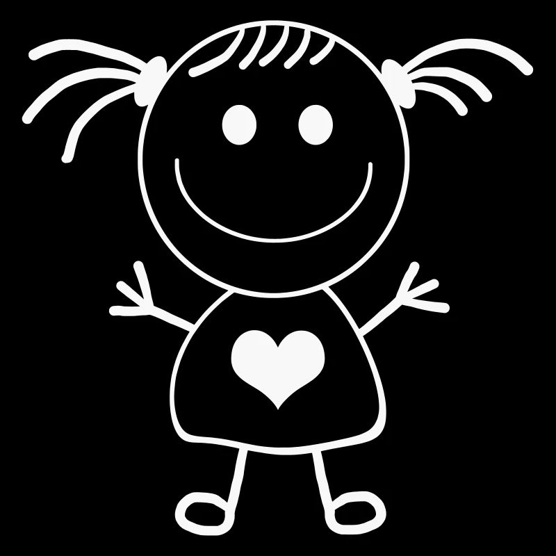 Mädchen Strichmännchen