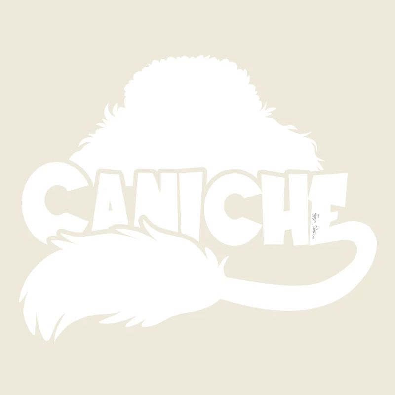 Silhouette Caniche - Blanc