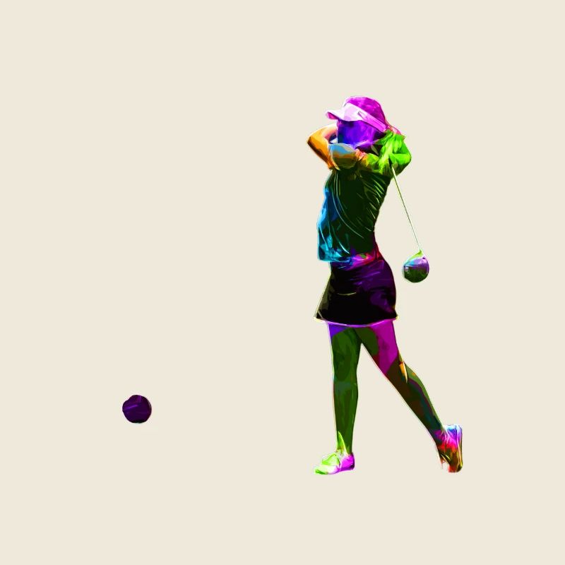 Une golfeuse colorée