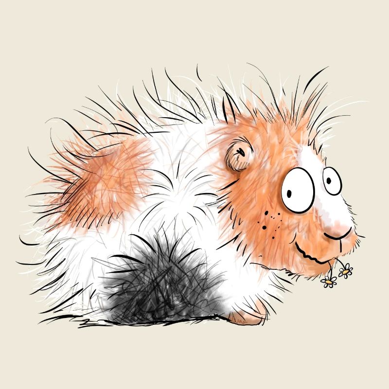 Cochon inde avec marguerites i cadeau