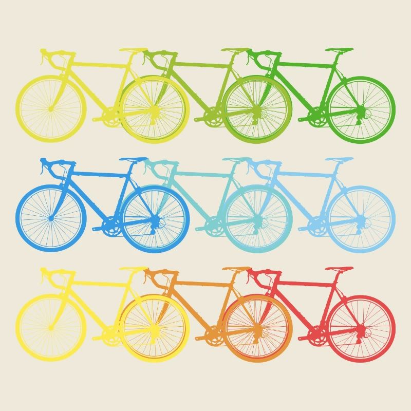 Bicycle colorful bikes cool art gift