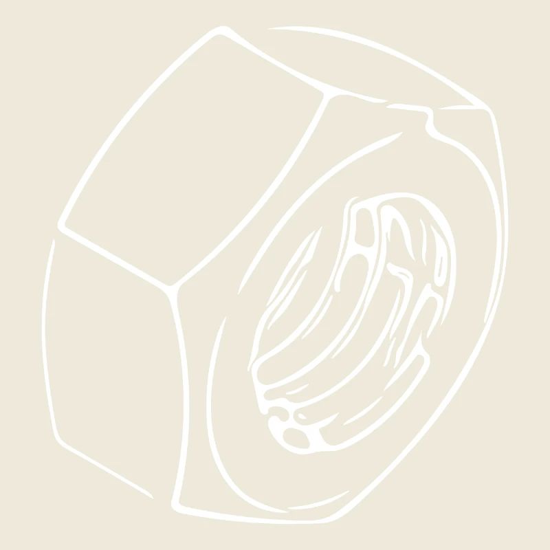 Schraubenmutter mit vintage Gewinde