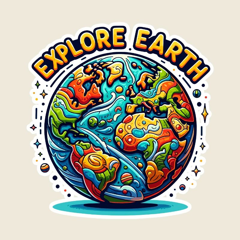 Explore Earth - Erde Illustration