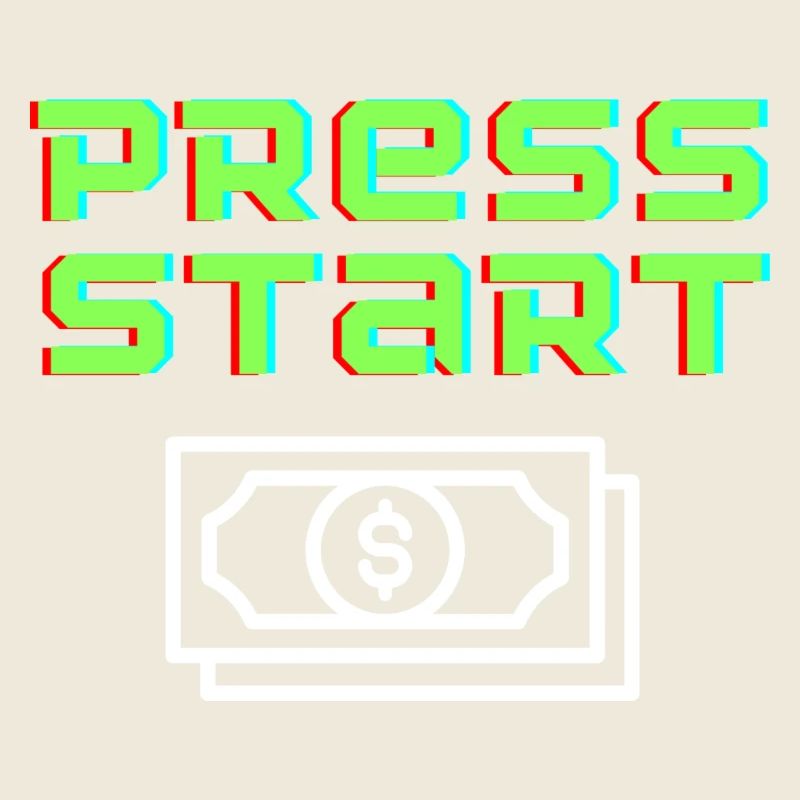Press Start Retro Arcade Geldschein