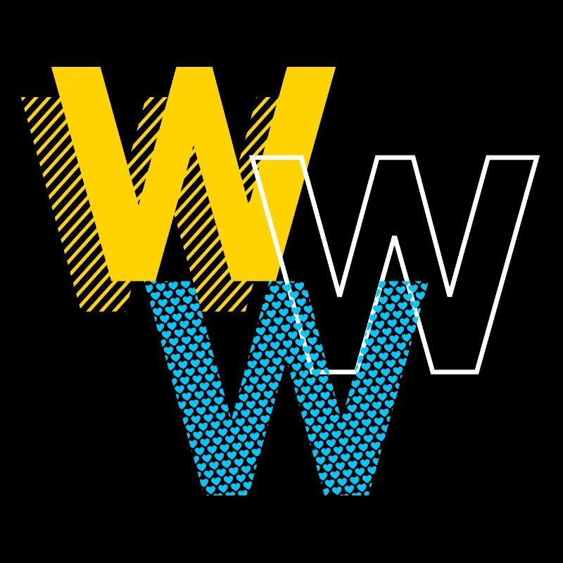 W Lettering Design Geschenke