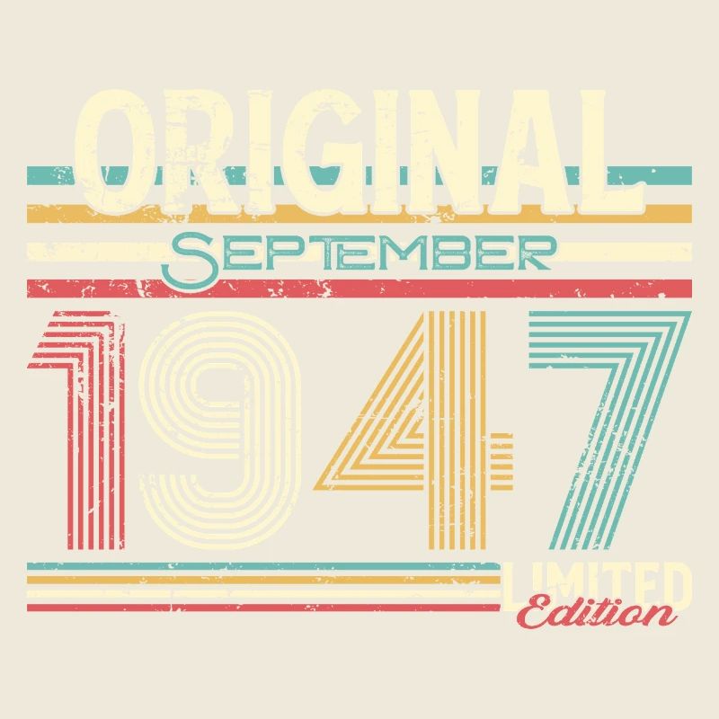 Modèle d'impression rétro de septembre 1947