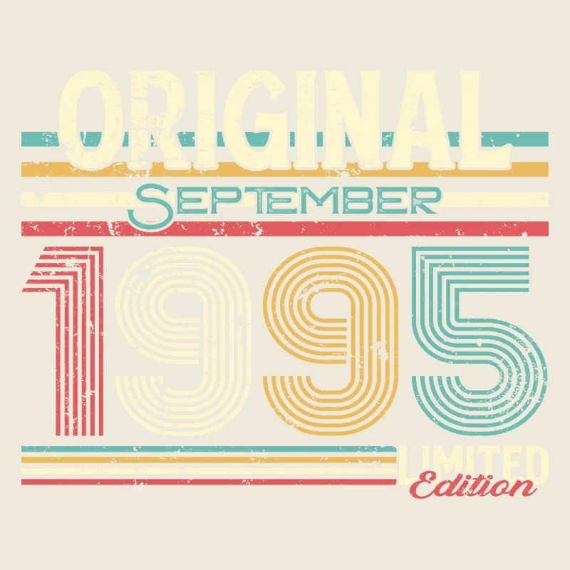 Design vintage rétro de septembre 1995