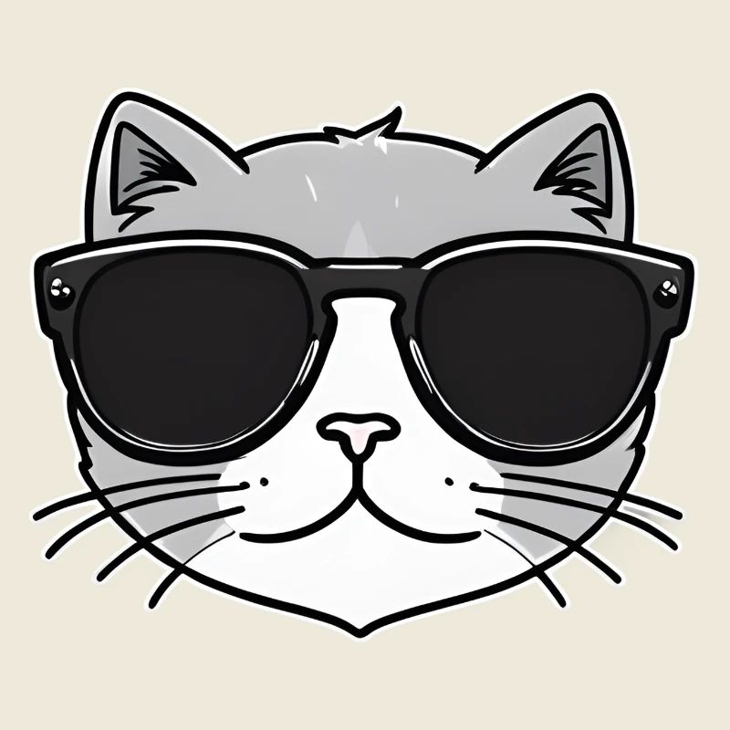 Chat peint cool avec des lunettes de soleil