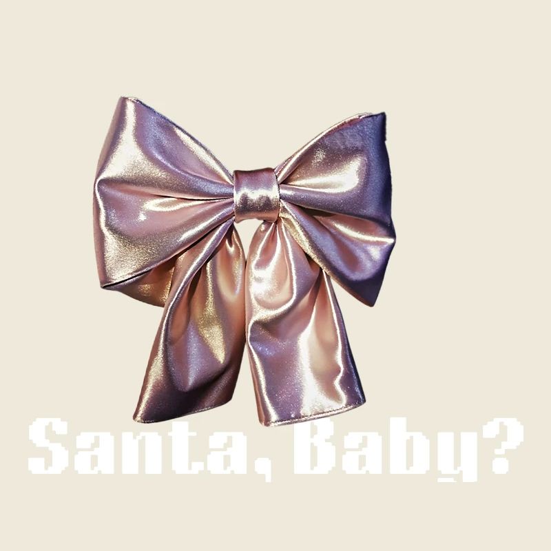 Elegant metallic satin bow