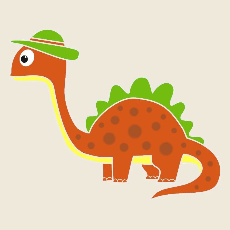Funny dinosaur with dots