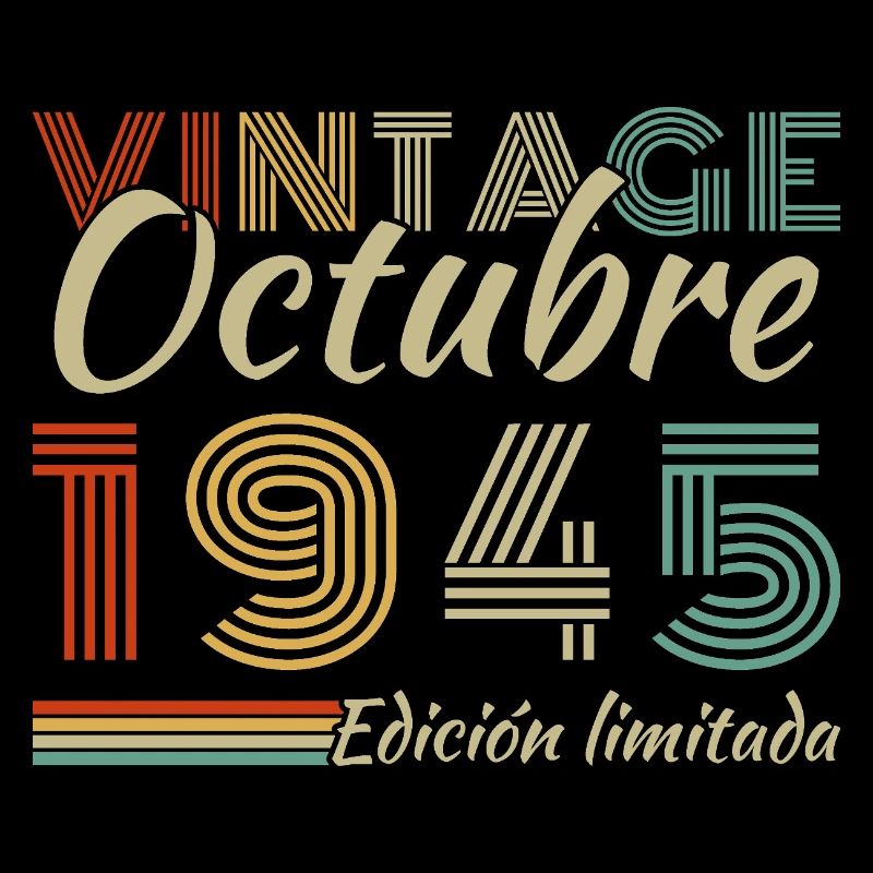 October 1945 Vinatge Retro Birthday Gift