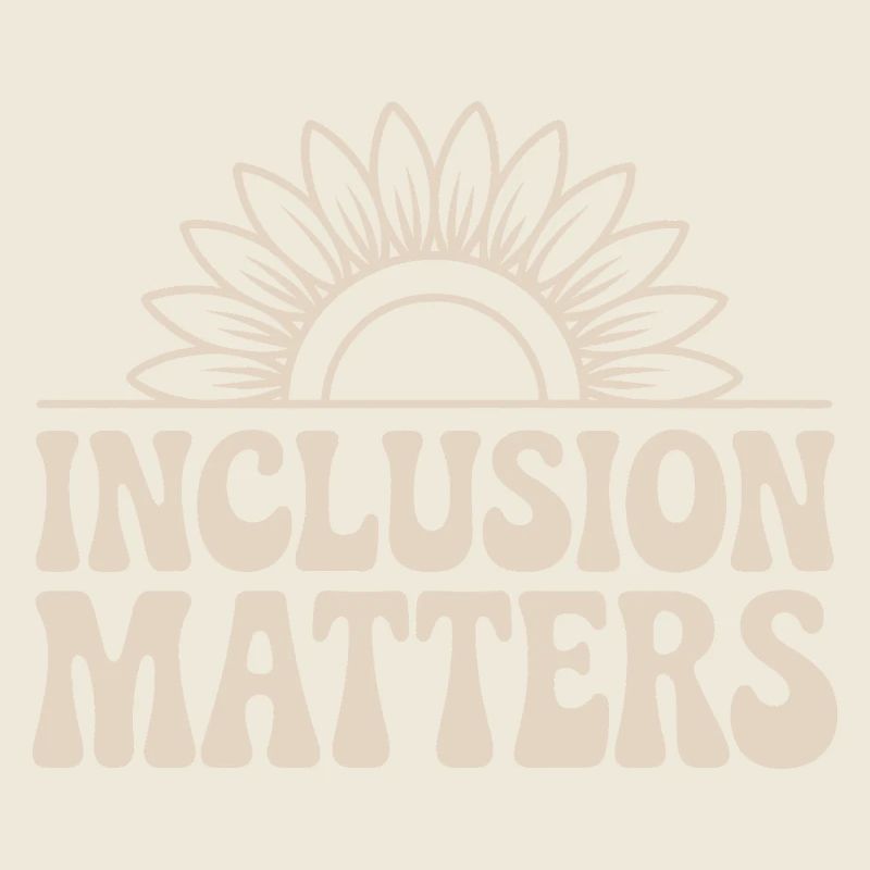 L’inclusion compte Le design du soleil avec la fleur