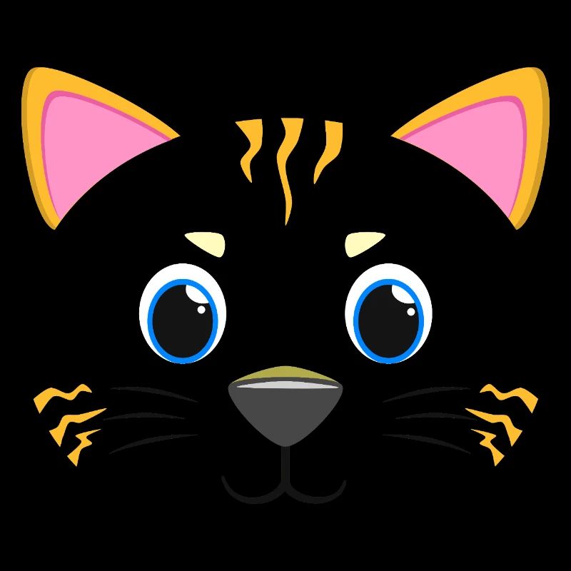 Cute Cat Face Kawaii Kitten Meow Pet Lover Gift