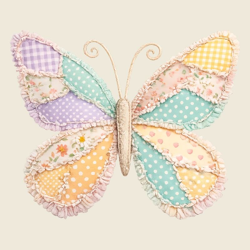 Cottagecore vintage Patchwork Papillon