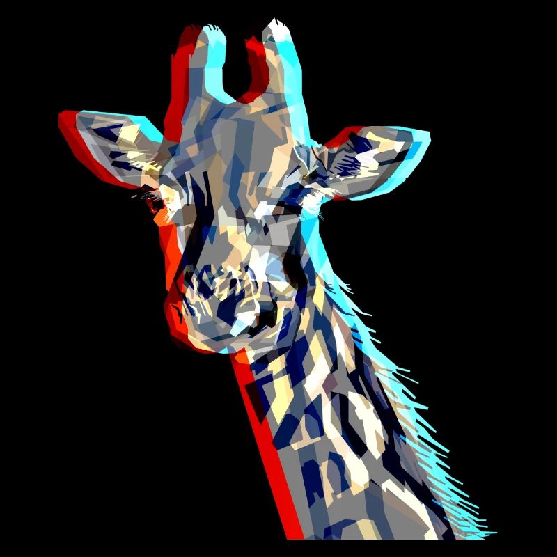 Giraffe with 3D effect