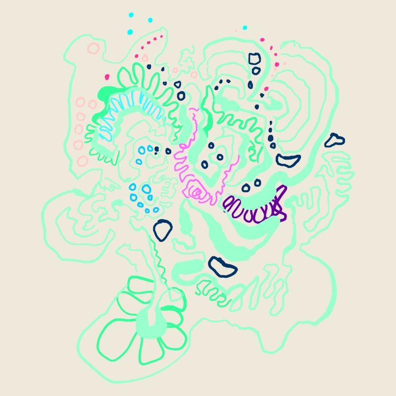 Coral Map / Floral Pattern