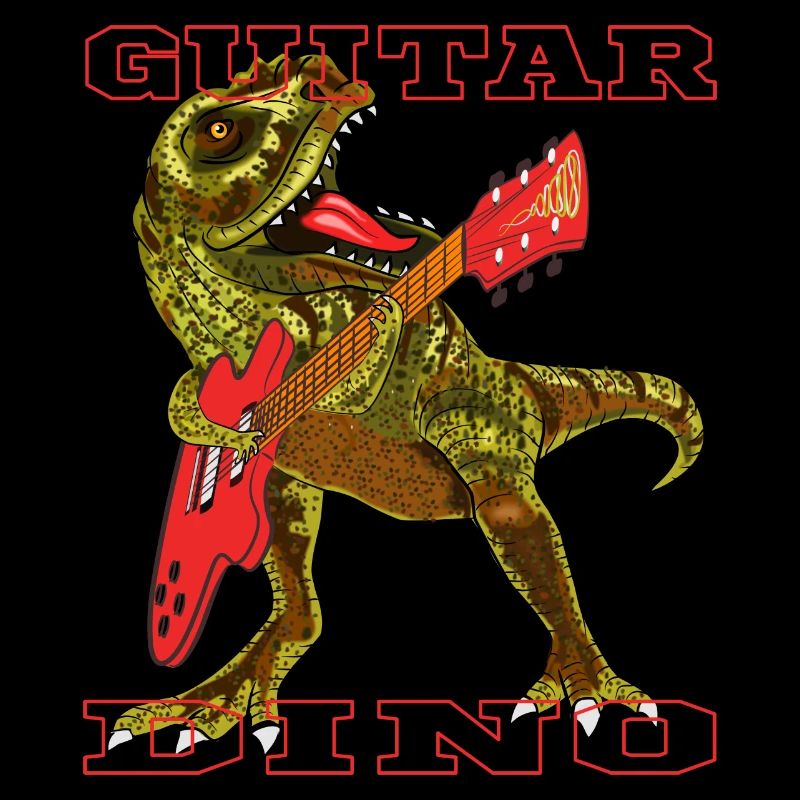 Dinosaurier mit Gitarre