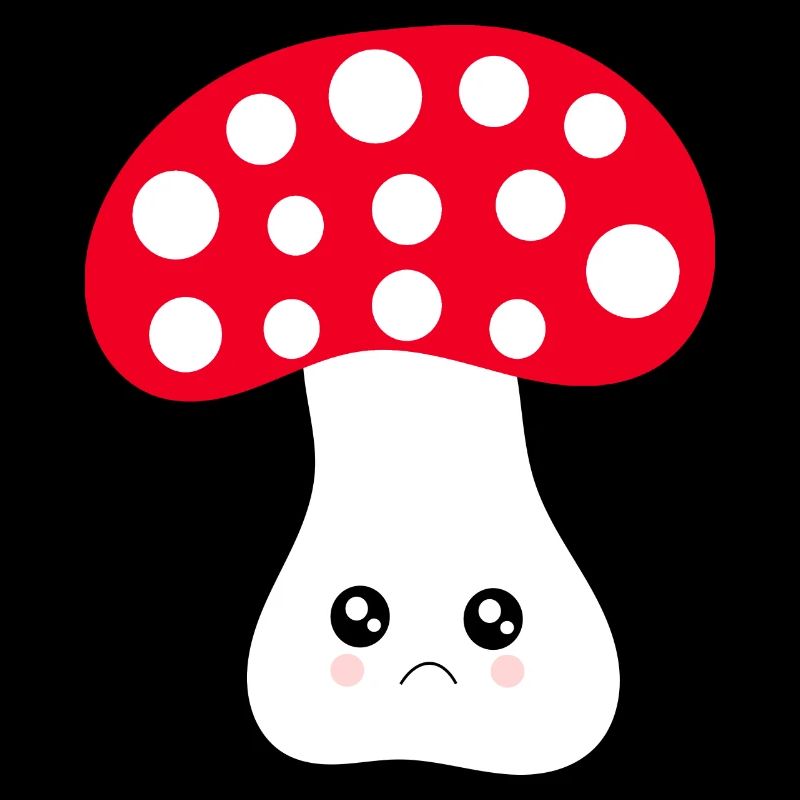 Kawaii champignon Toadstool mignon rouge avec visage