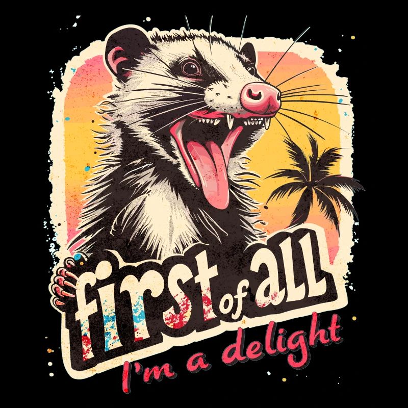 First of all I ́m a delight Opossum Retro Design