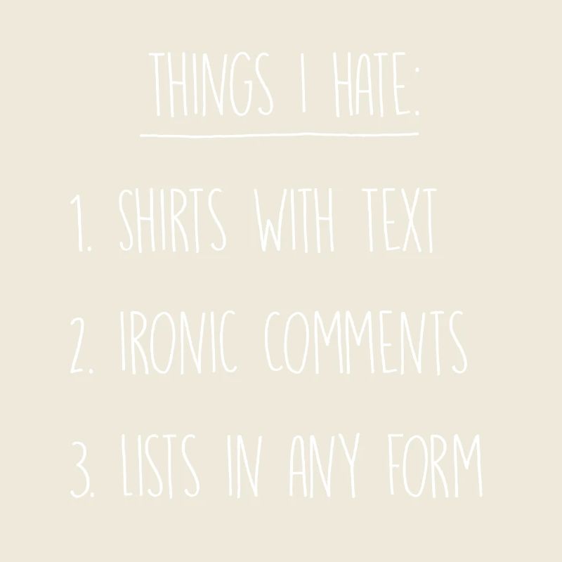 Things I hate