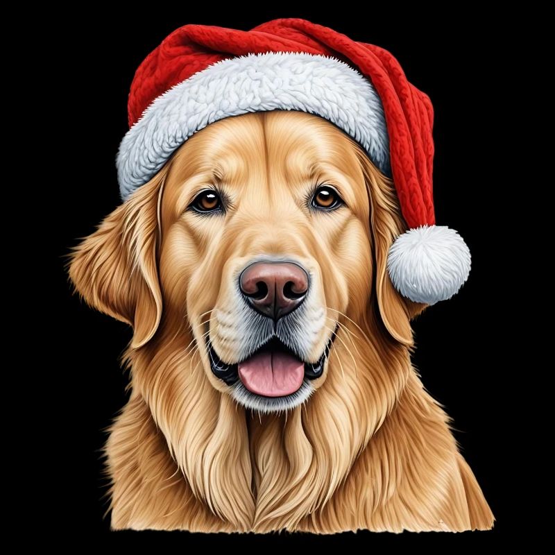 Golden retriever de Noël