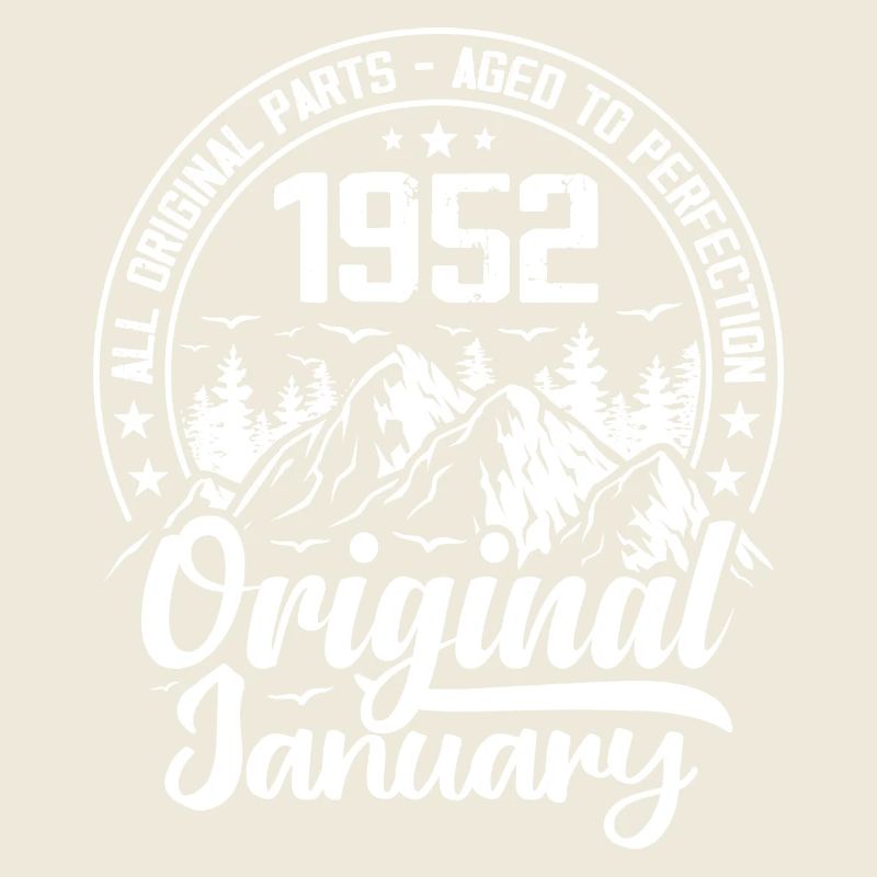 Januar 1952 Original 72 Jahre altes Geburtstagsgeschenk