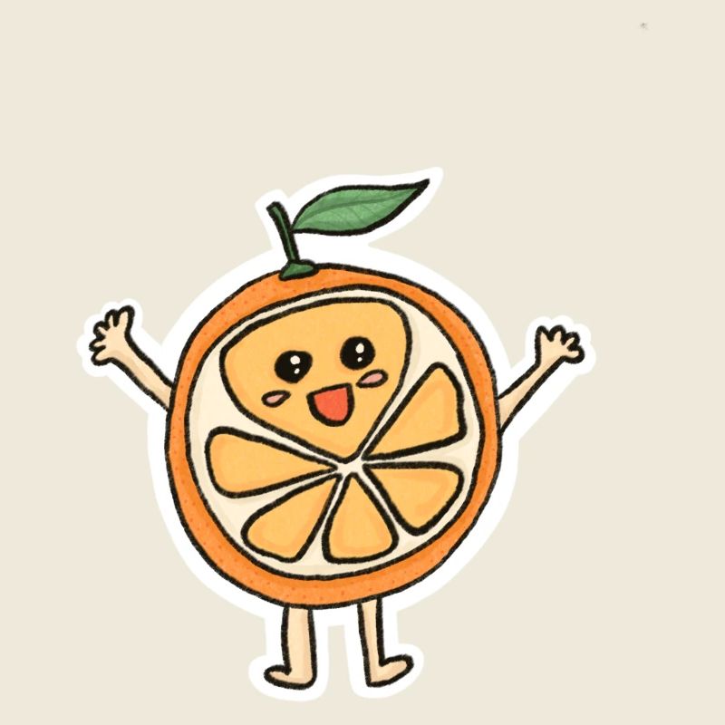 Orange heureuse