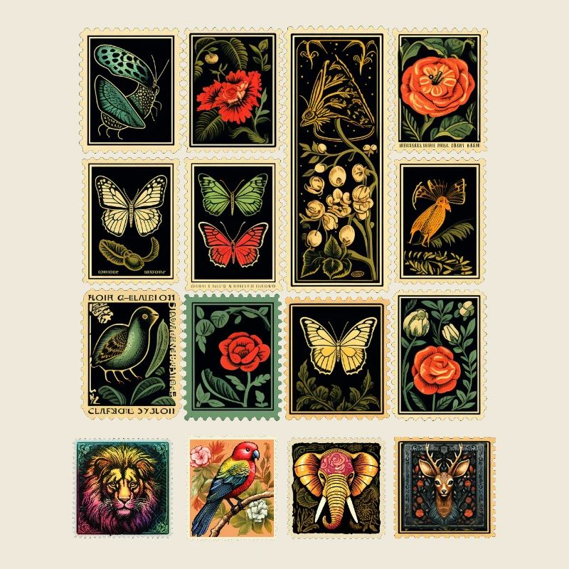 Decorative Fancy Postage Stamps