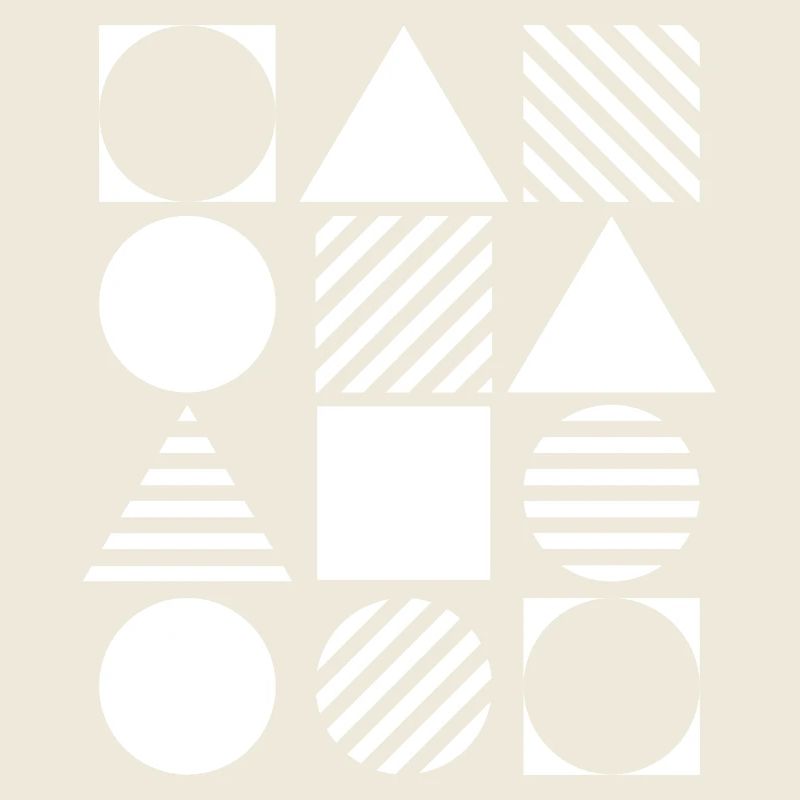 Geometric Grid in Black and White